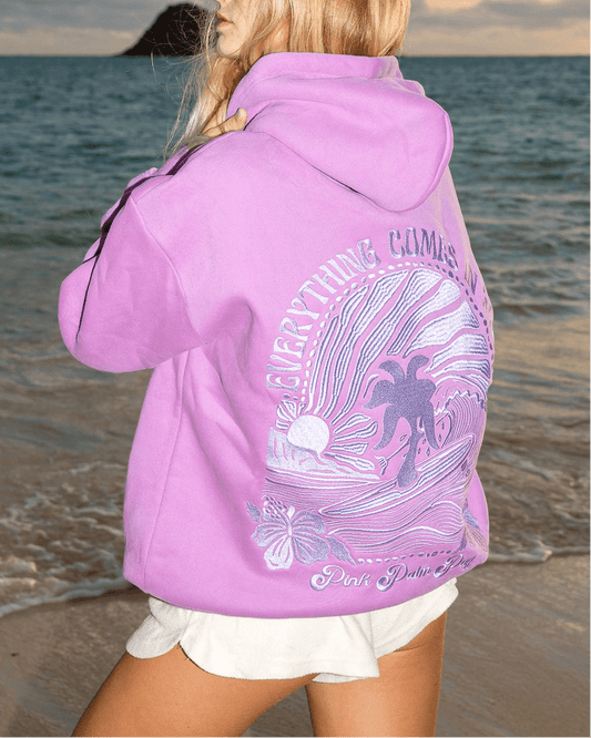 Everything Comes in Waves Hoodie in Açai
